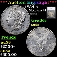 *Highlight* 1884-s Morgan $1 Graded au53