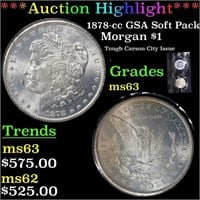 *Highlight* 1878-cc GSA Soft Pack Morgan $1 Grades