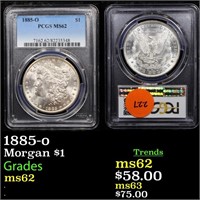 1885-o Morgan $1 Graded ms62