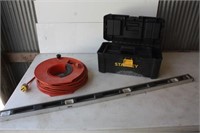 Extension Cord on Reel, Level & Tool Box
