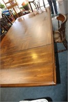87" x 41" Wooden Dining Table w/2 Leafs