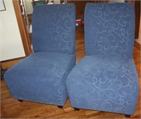 2 Matching Armless Lounge Chairs