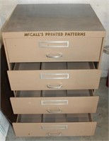 Metal Cabinet for McCall's Clothes Patterns