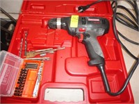 CRAFTSMAN ELECTRIC DRILL W/ CASE - WORKS GOOD