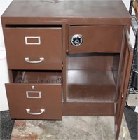 2 Drawer File Cabinet w/Built In Safe