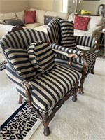 L - Vintage Upholstered Chairs 2pc