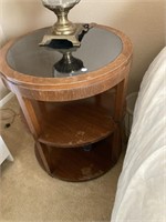 LR - Vintage Mirror-Top Accent Table