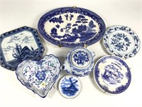 Blue Willow Platter w/ B&W China