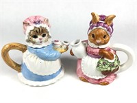 Cat & Bunny Collectible Teapots