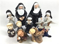 10 Porcelain Nuns & Monks