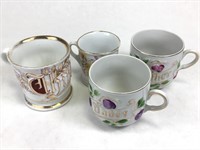 Antique Mother Daddy Tom & Jerry Think of Me Mugs