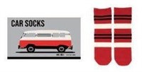 $10 Car Socks: Red Camper Socks