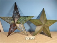 *2 Hanging, Metal, Decorative Stars