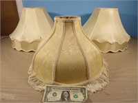 *2 Ivory Colored Lamp Shades, 16.5in W/ 11in T + 1