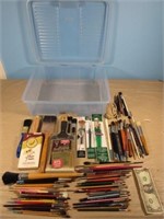 Huge Lot of Assorted Paint Brushes, Various