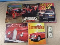 5 Cars/Automobile Books, ( Convertibles, Grilles