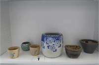 Lot Of Ceramic Pots / Planters