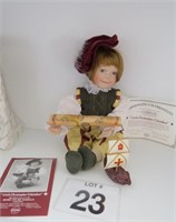 "Little Christopher Columus" Porcelain Doll - NIB