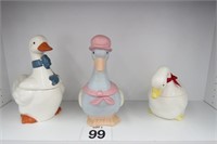 3 x Goose Cookie Jars - Buy The Whole Flock