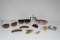 Mixed Glasses, Pins, Watch & More