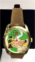 Vintage Animated Adam and Eve Wristwatch