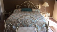 Victorian Metal  King Size Bed Complete