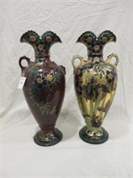 Two Continental Hand Painted Vases, Circa 1900