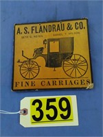 Horse Drawn Carriage Co. Double Sided Sign on Card