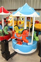 3-Horse Carousel Kiddie Ride, Coin Operated,