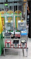 5-Way Gumball & Prize Machines w/Rack