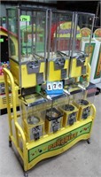 7-Way Gumball & Prize Machines w/Rolling Rack