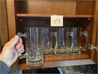 SET PF 4 LARGE BEER MUGS