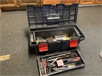 26" RUBBERMAID TOOL BOX & CONTENTS