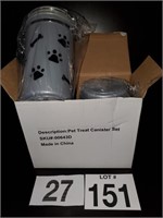 2 pet treat canisters