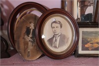 TWO OVAL PICTURE FRAMES 18X22