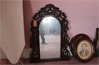 LARGE CARVED WOODEN MIRROR 30X48