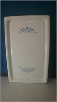 CorningWare blue and white tray 10 x 16 in