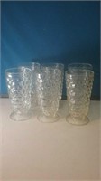 Set of 6 Cubist glass iced tea glasses