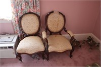 HIS AND HER UPHOLSTERED CHAIRS