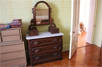 MARBLE TOP VANITY THREE DRAWER DRESSER 41X20X71