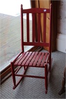 SMALL RED ROCKING CHAIR