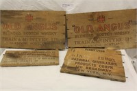 VINTAGE WHISKY SHIPPING BOX ADVERTISING PIECES