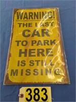 Tin Sign in Plastic - Last Car