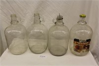 4 GLASS GALLON JARS