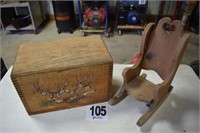Wooden Box (16x10) Doll Rocker - 17"