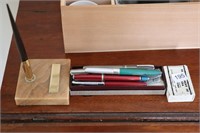 LOT OF PENS AND PEN HOLDER