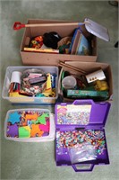 LARGE LOT OF KIDS TOYS AND ART AND CRAFTS, ETC