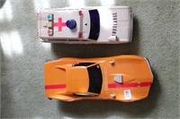TWO PLASTIC BATTERY OP CARS 14"