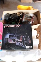 LOT OF FISHING REELS AND ZEBCO PRO STAFF 70