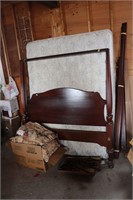 CANOPY BED FRAME AND MATRESS WITH BOXSPRING